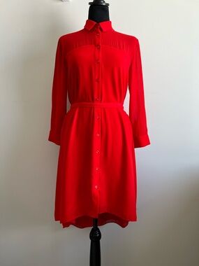 Armani Exchange Red High Low Dress